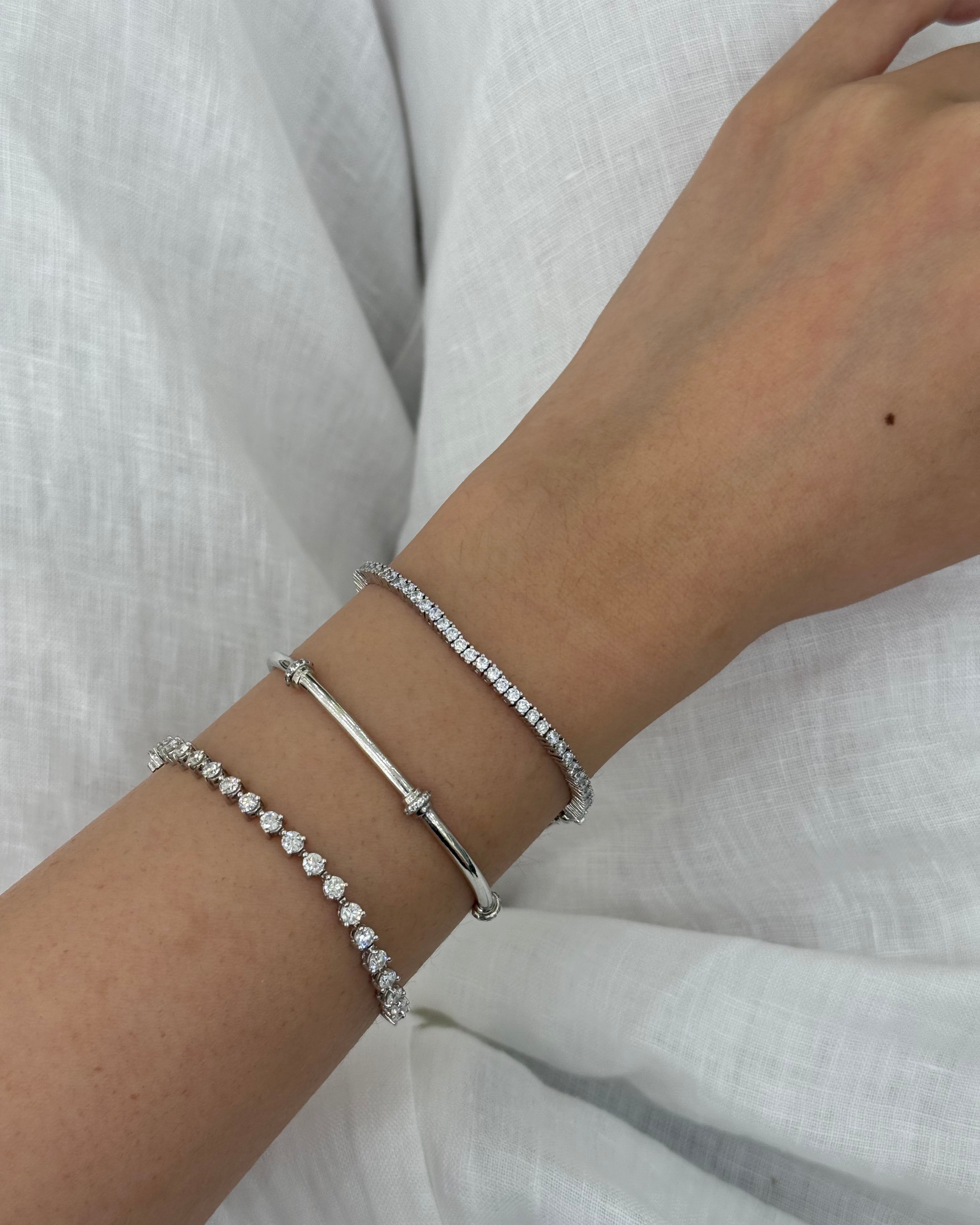 Pia Tennis Bracelet - Silver