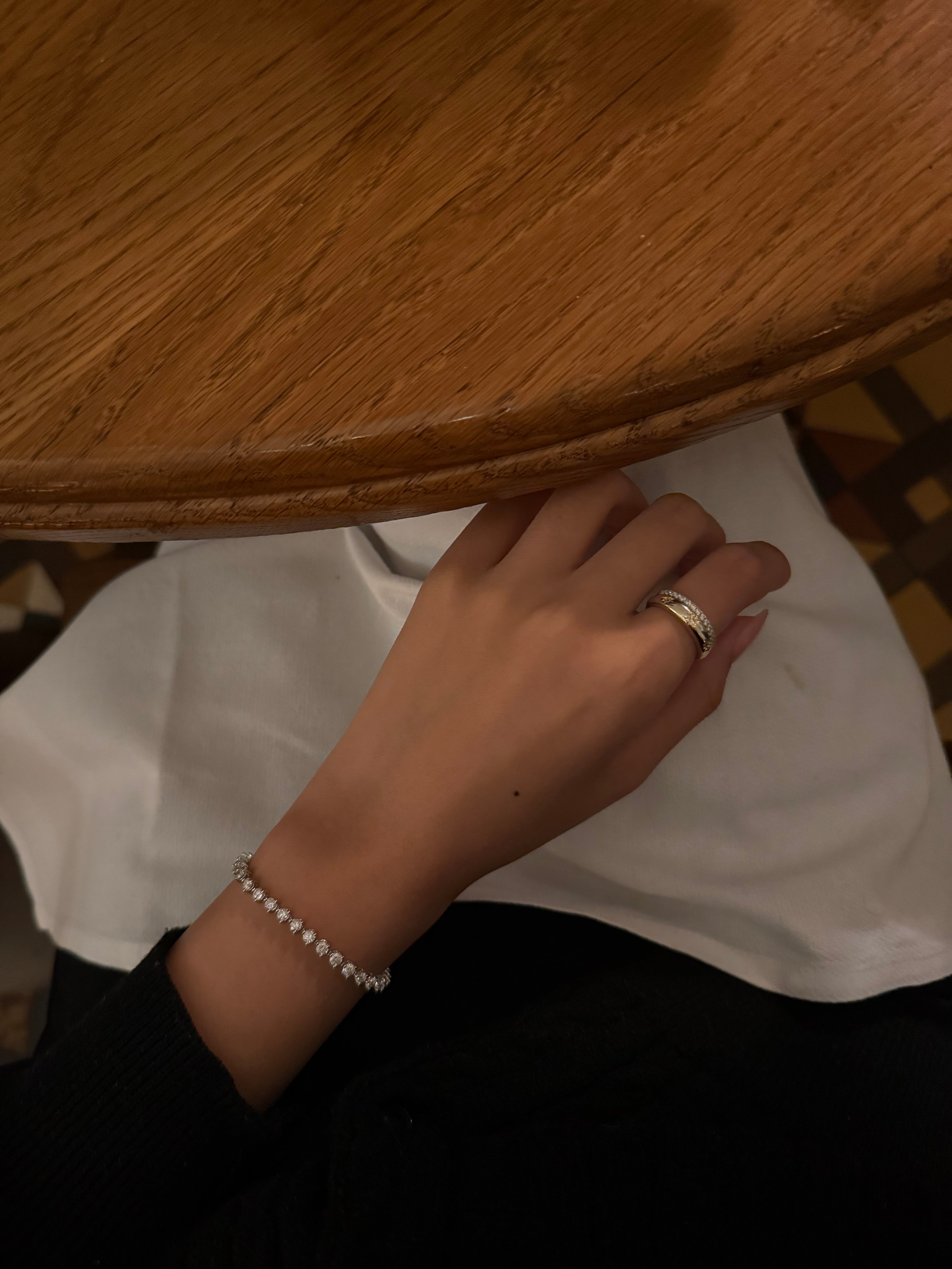 Scarlet Tennis Bracelet - 18k white gold