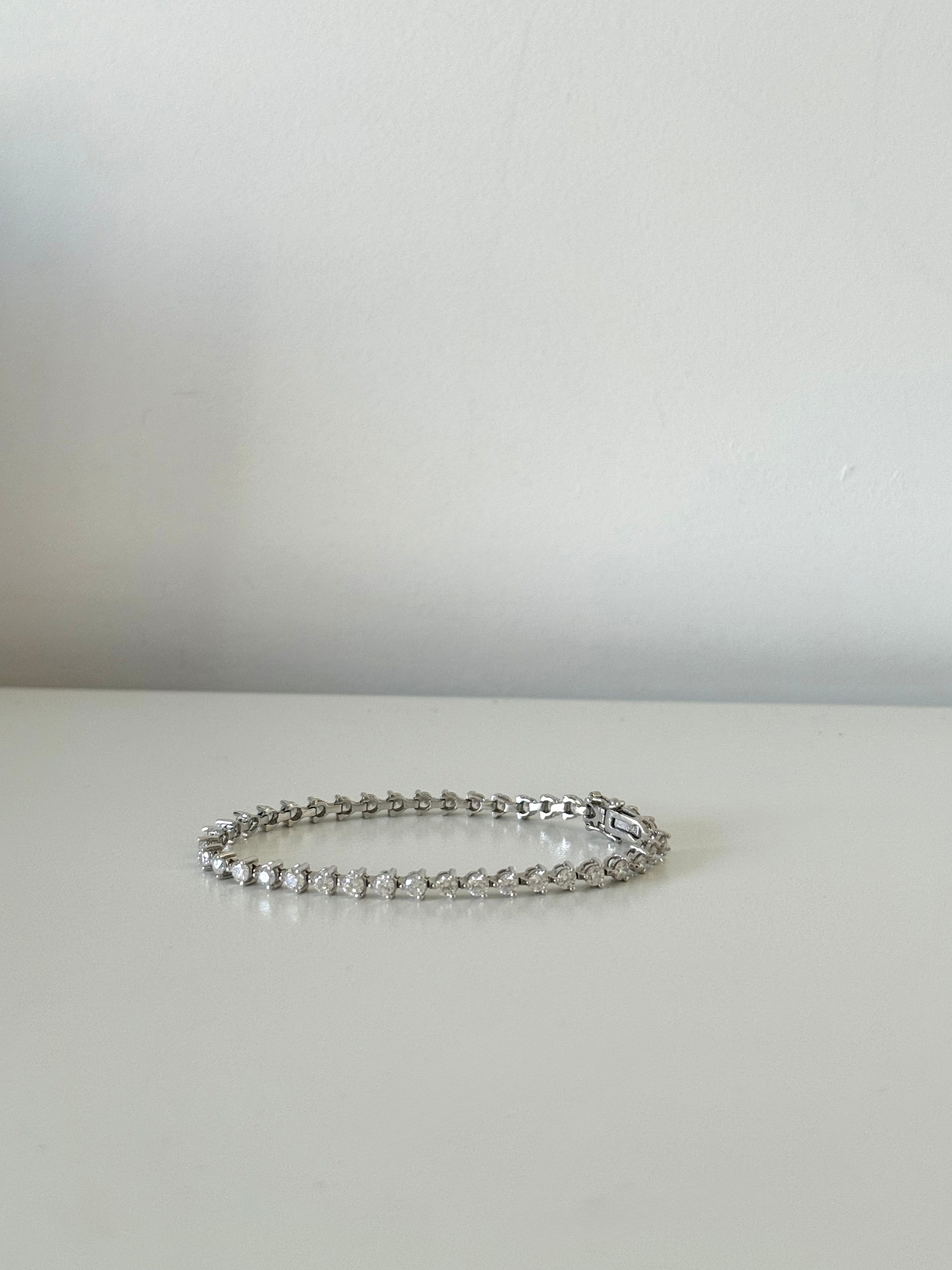 Scarlet Tennis Bracelet - 18k white gold