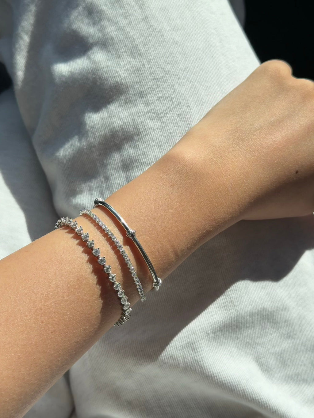 Luna Bangle - Silver