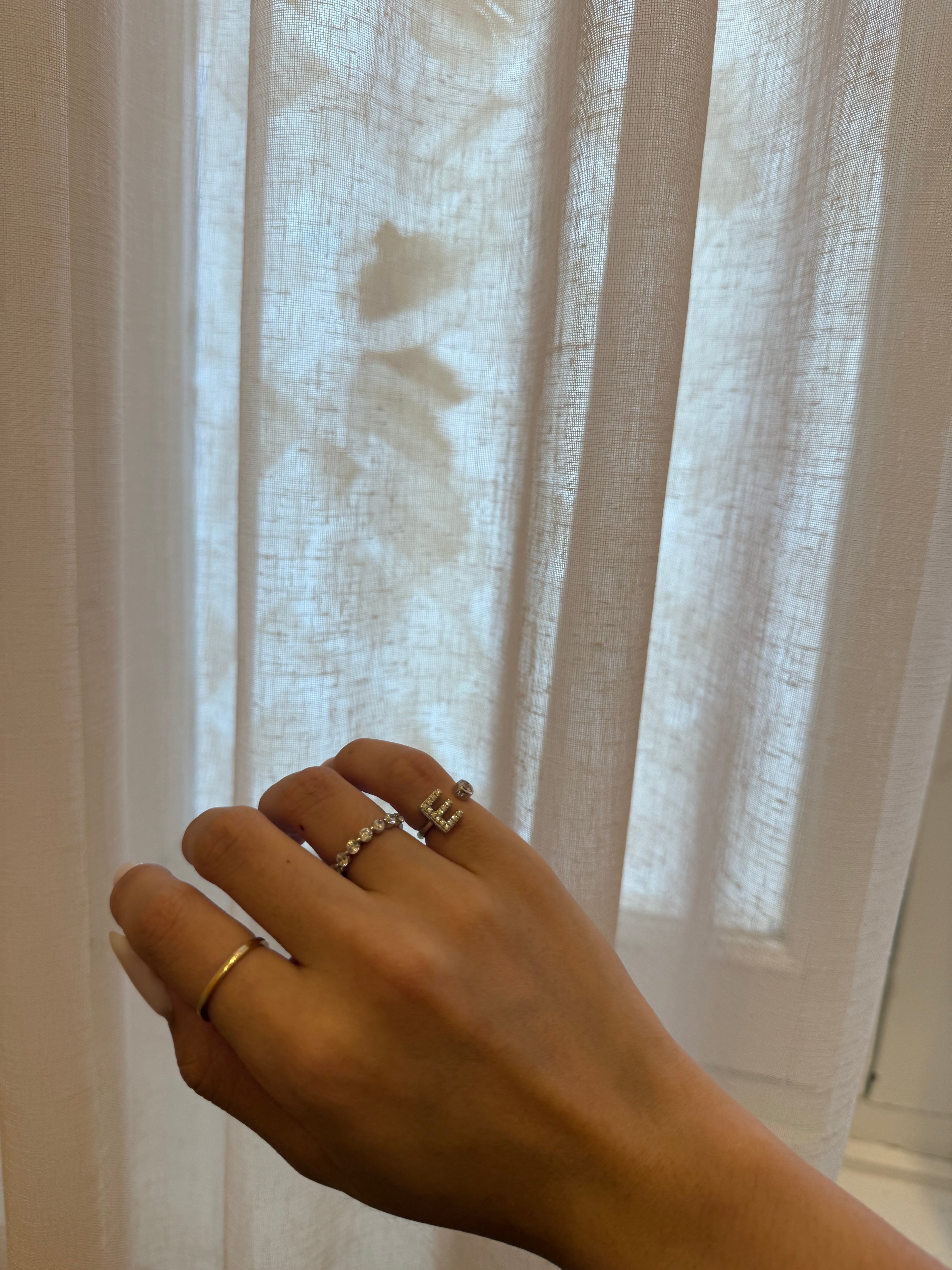 Eva Inital Ring - Silver