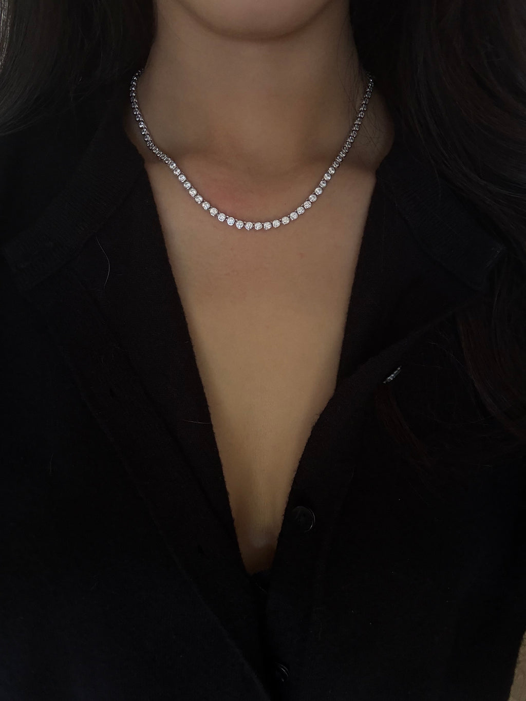 Alya Tennis necklace - Silver