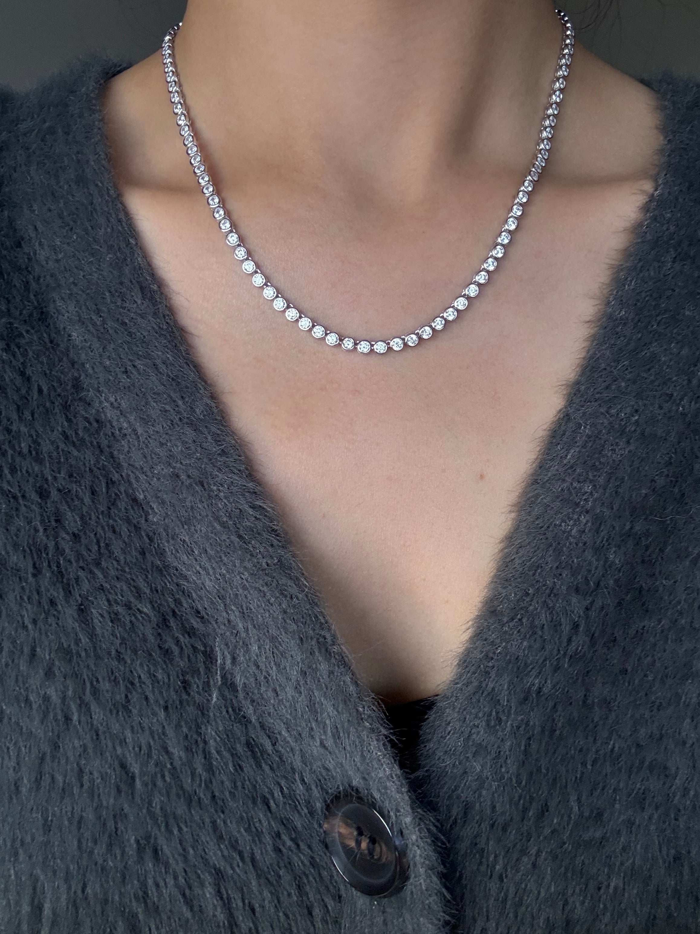 Alya Tennis necklace - Silver