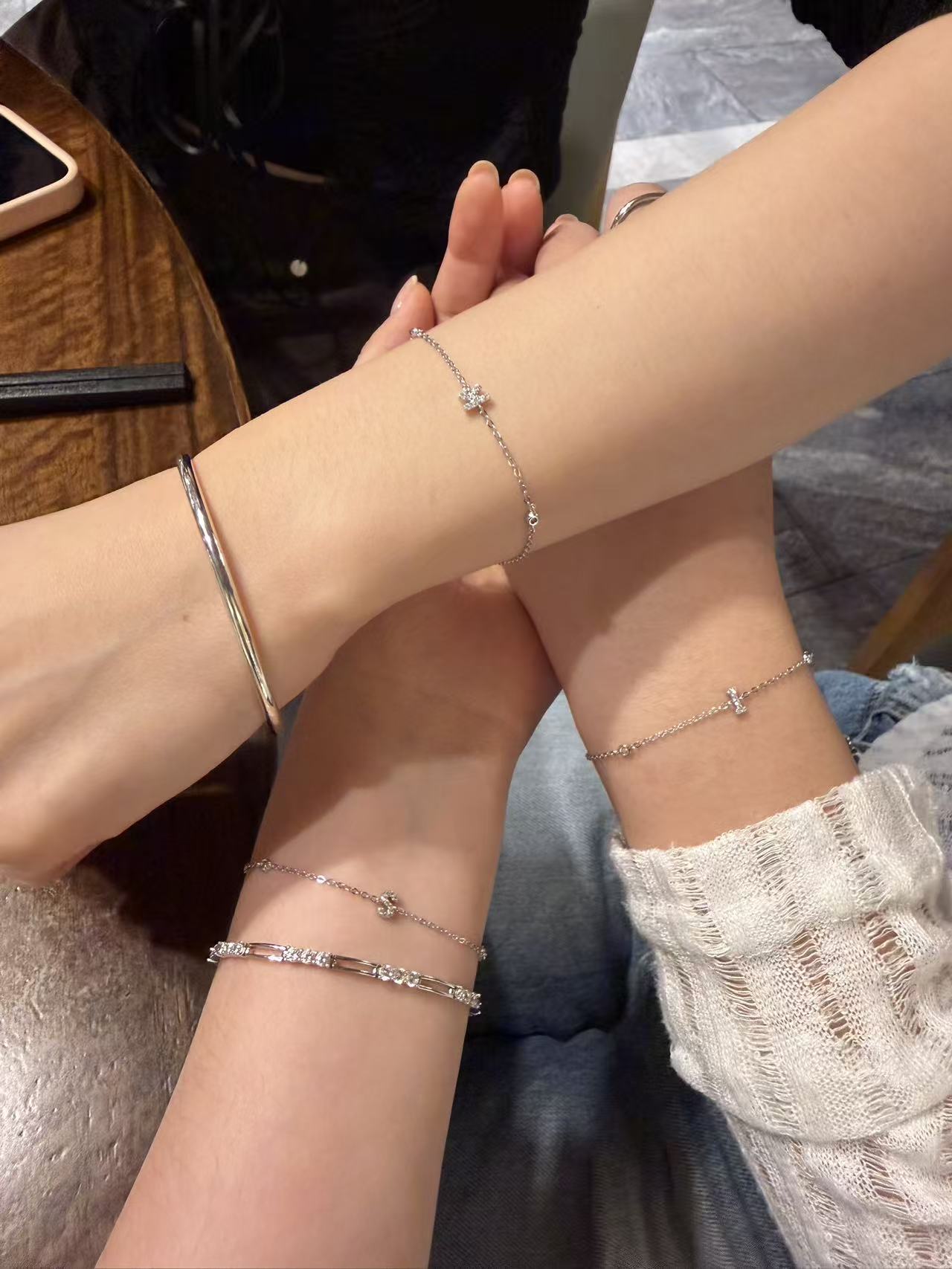 Eva Initial Bracelet - Silver