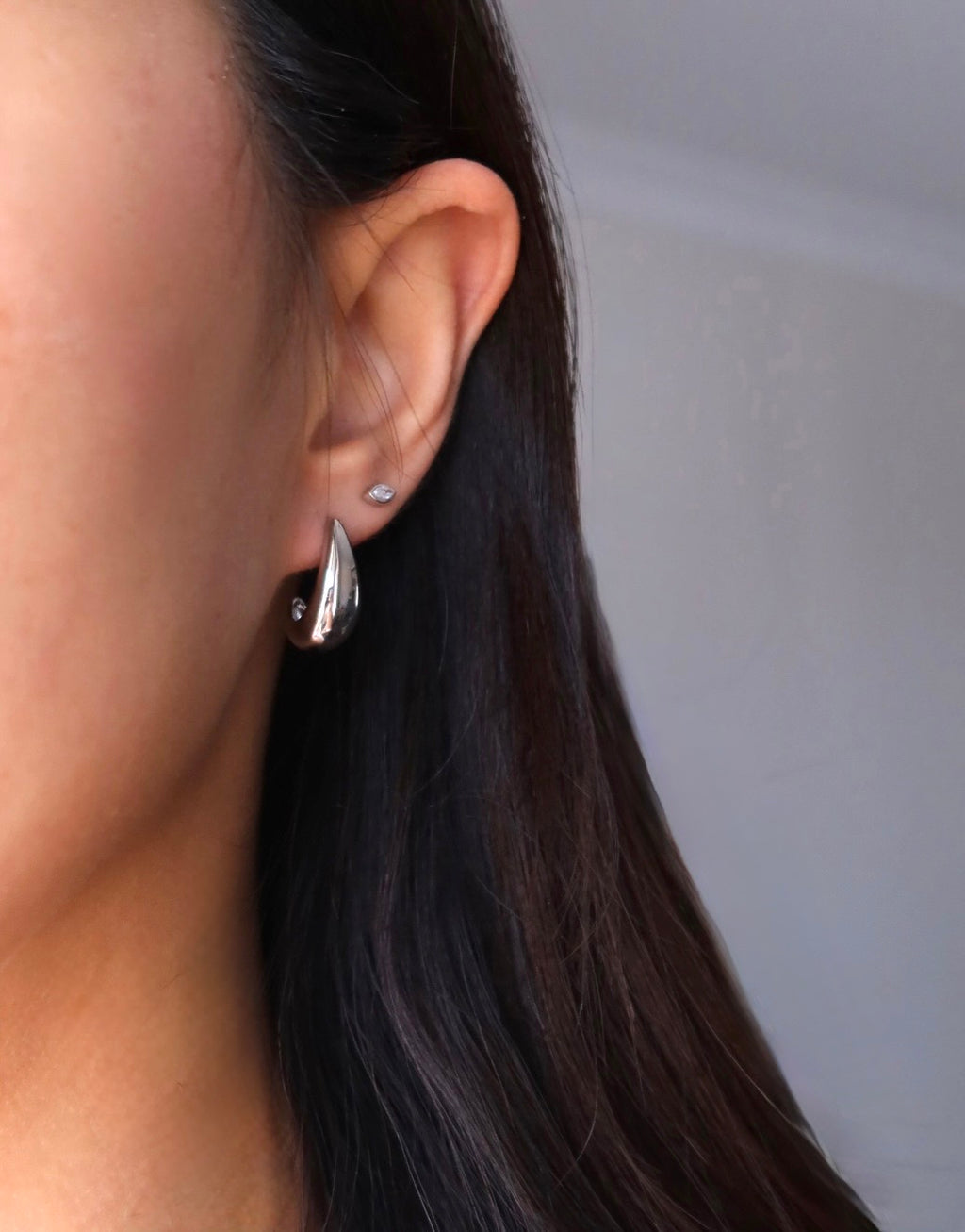 Marina Marquise Earrings - Silver