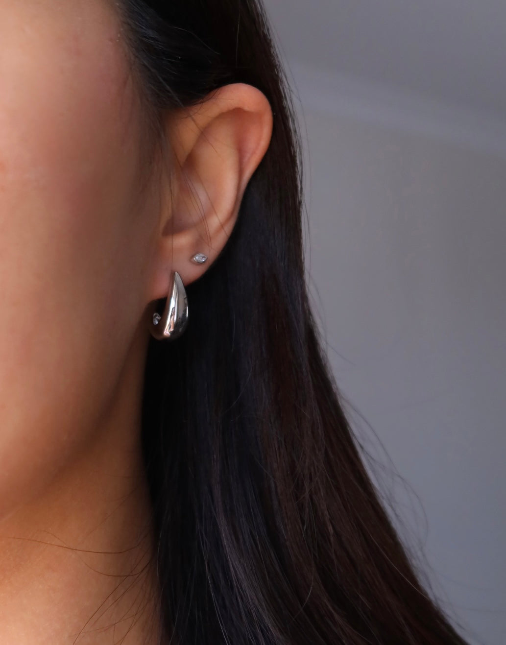 Isabella Teardrop Earrings - Silver