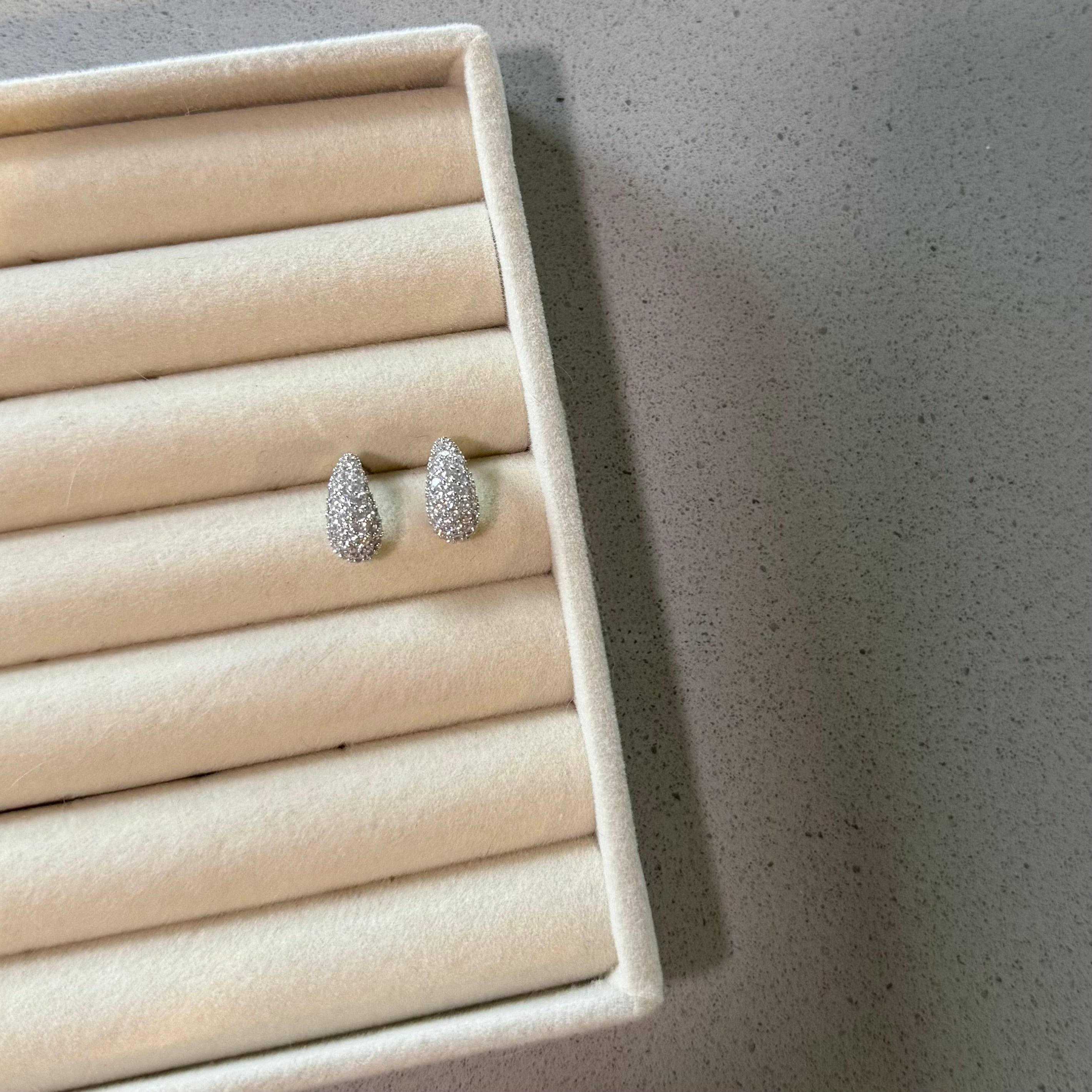 Emma Teardrop Earrings - Silver