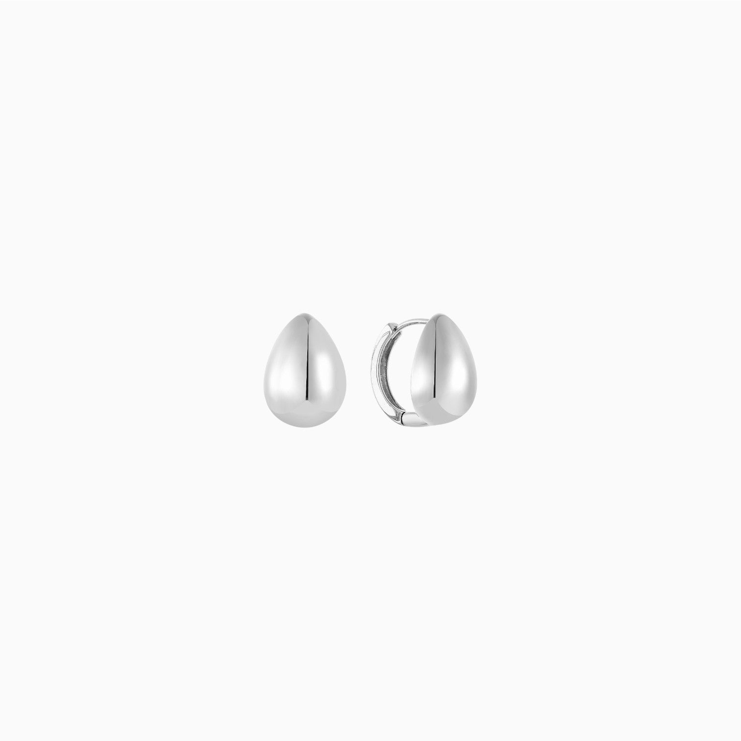 Chloe Teardrop Hoops - Silver