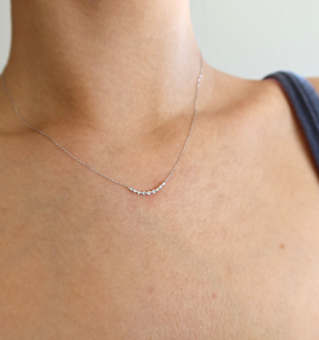 Sourire Necklace - 18k White Gold