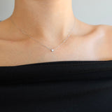 Mini Spark Diamond Necklace-White Gold