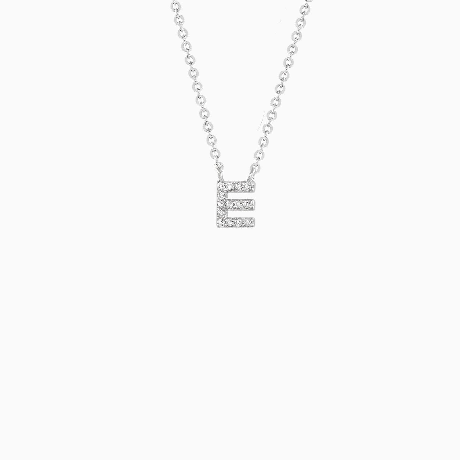 Eva Mini Initial Necklace - Silver