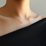 Mini Spark Diamond Necklace-White Gold