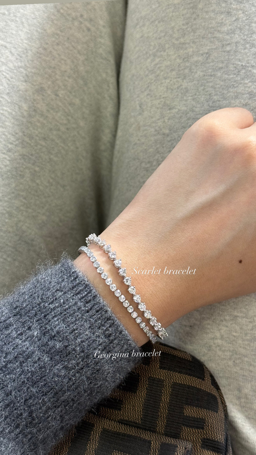 喬治娜手鐲 - 銀色