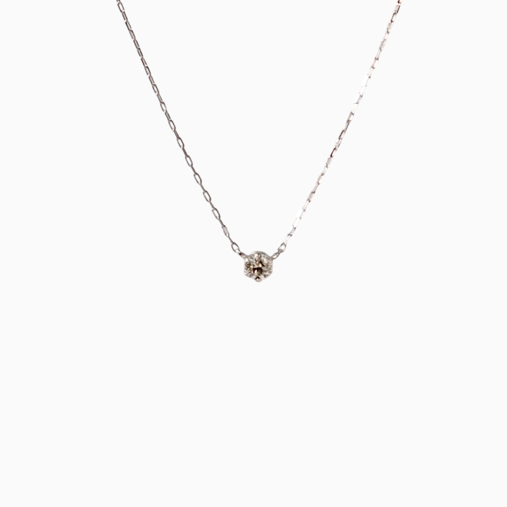 Mini Spark Necklace - White Gold
