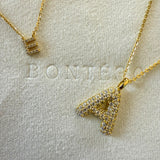 Eva Mini Initial Necklace - Gold Vermeil