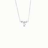 Ribbon Necklace -  Silver