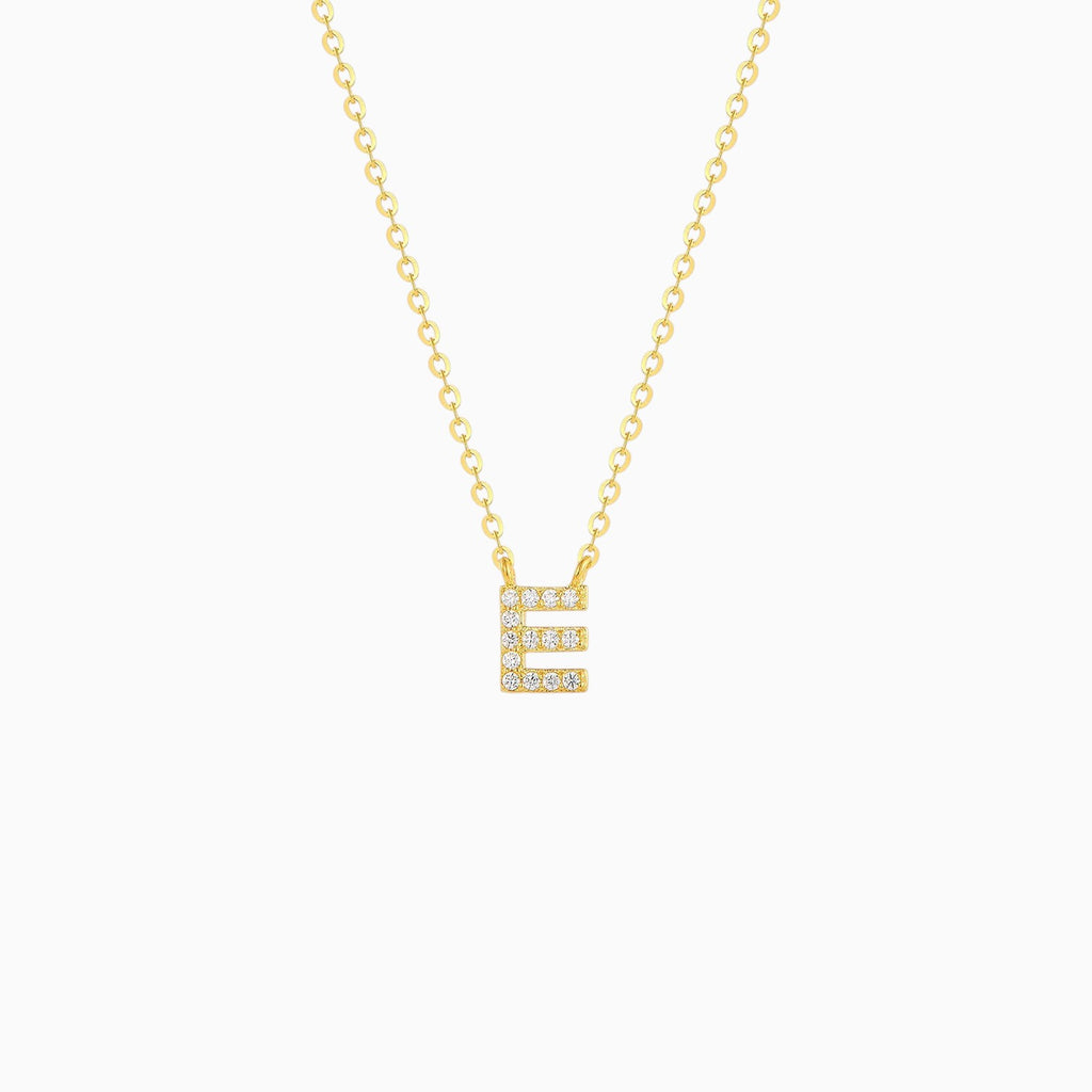 Eva Mini Initial Necklace - Gold Vermeil