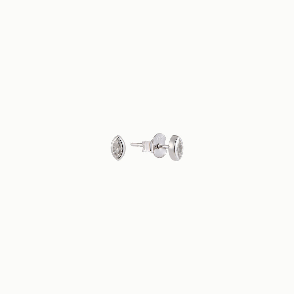 Marina Marquise Earrings - Silver