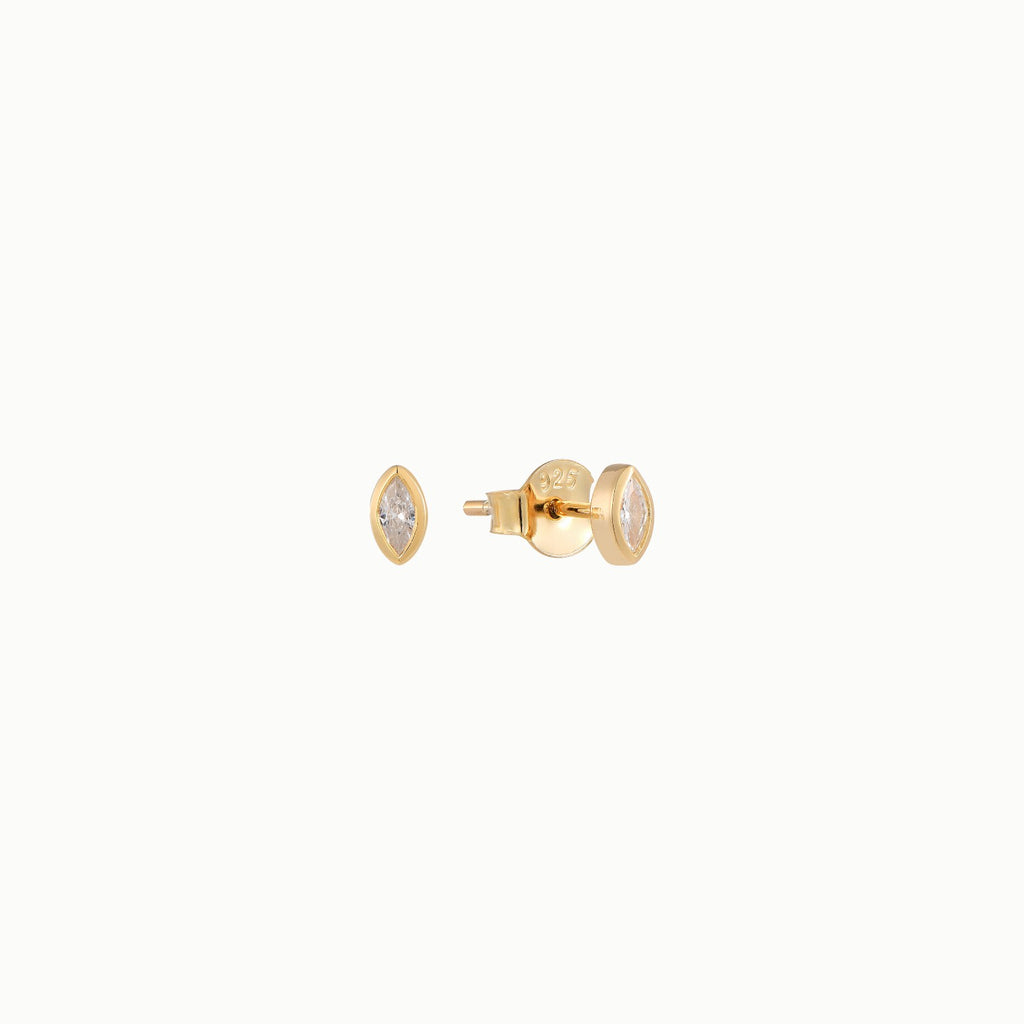 Marina Marquise Earrings - Gold Vermeil