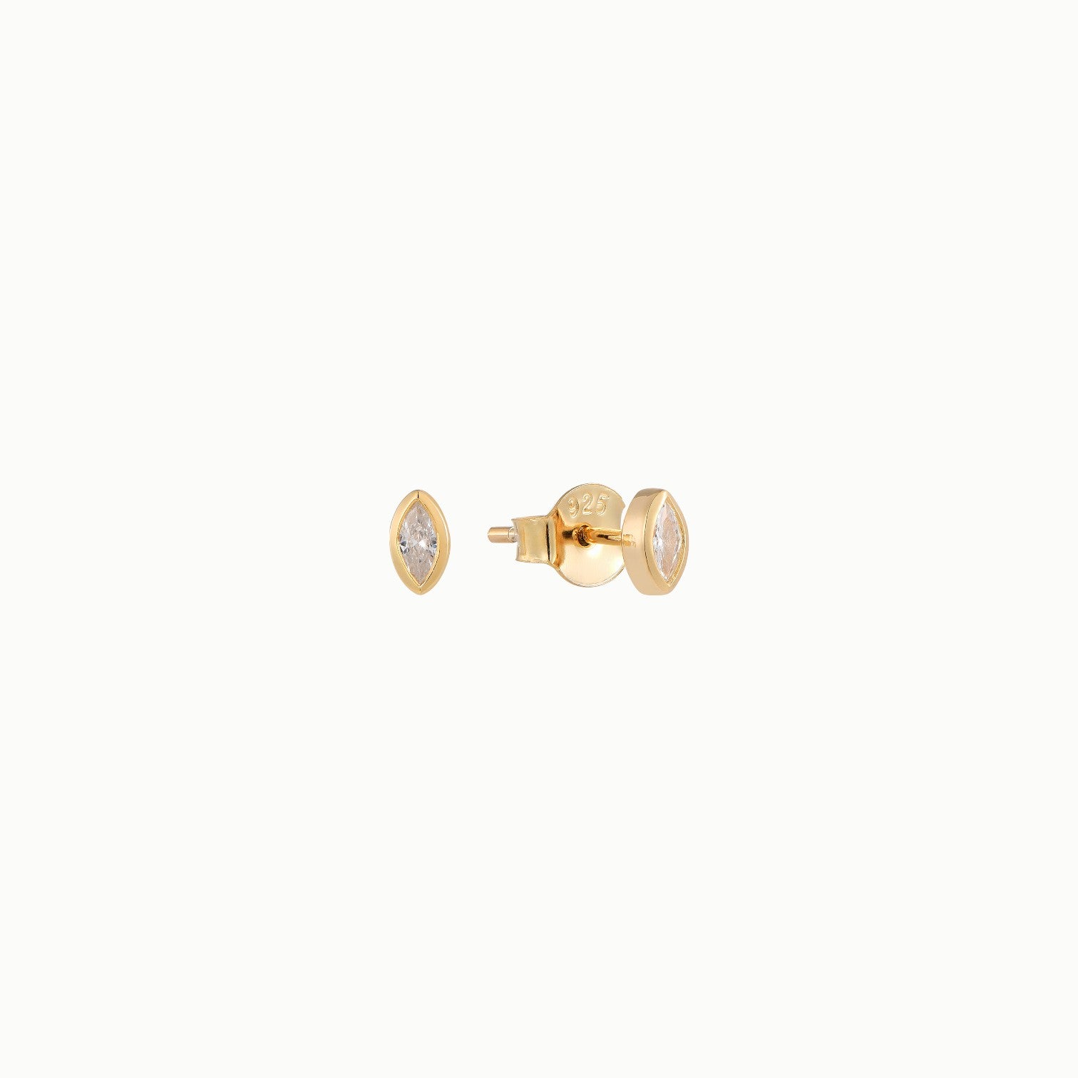 Marina Marquise Earrings - Gold Vermeil