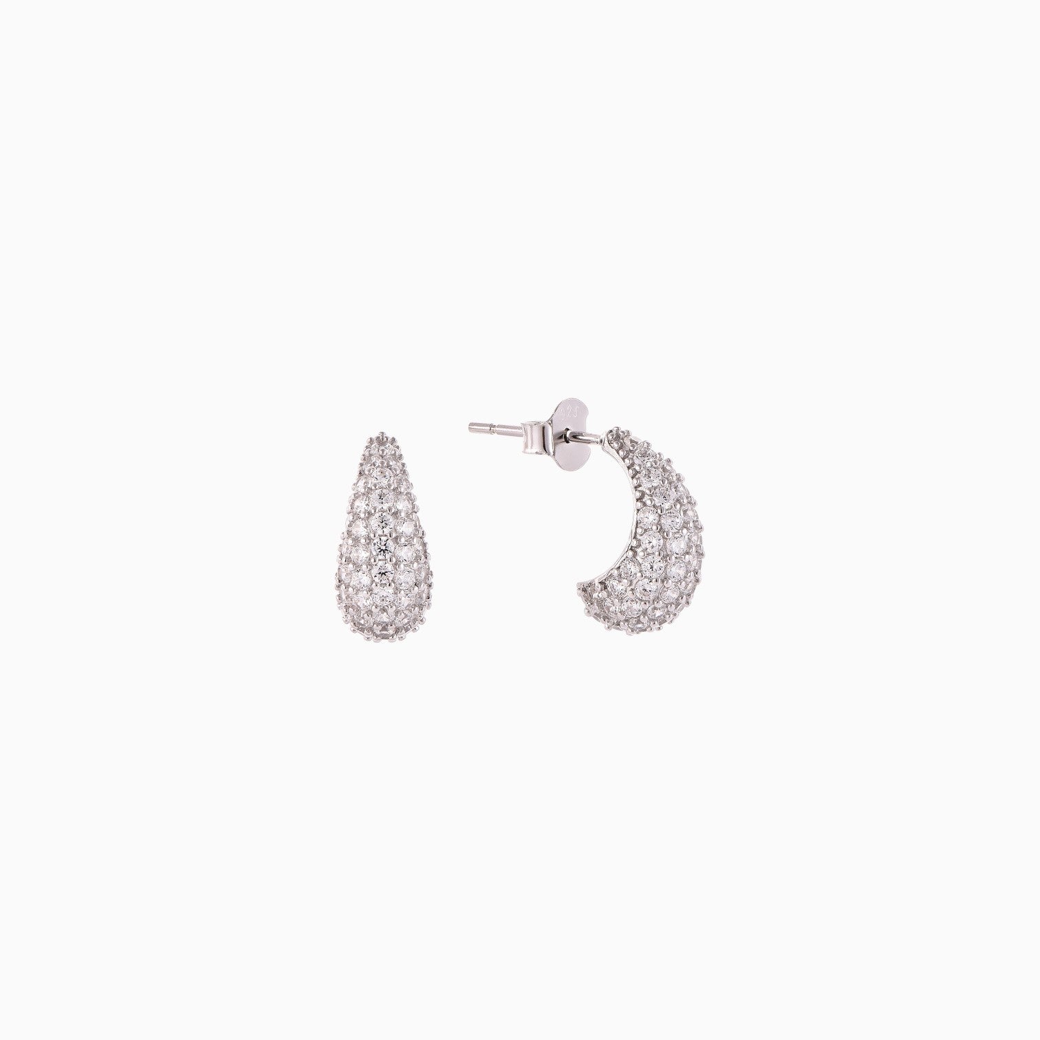Emma Teardrop Earrings - Silver