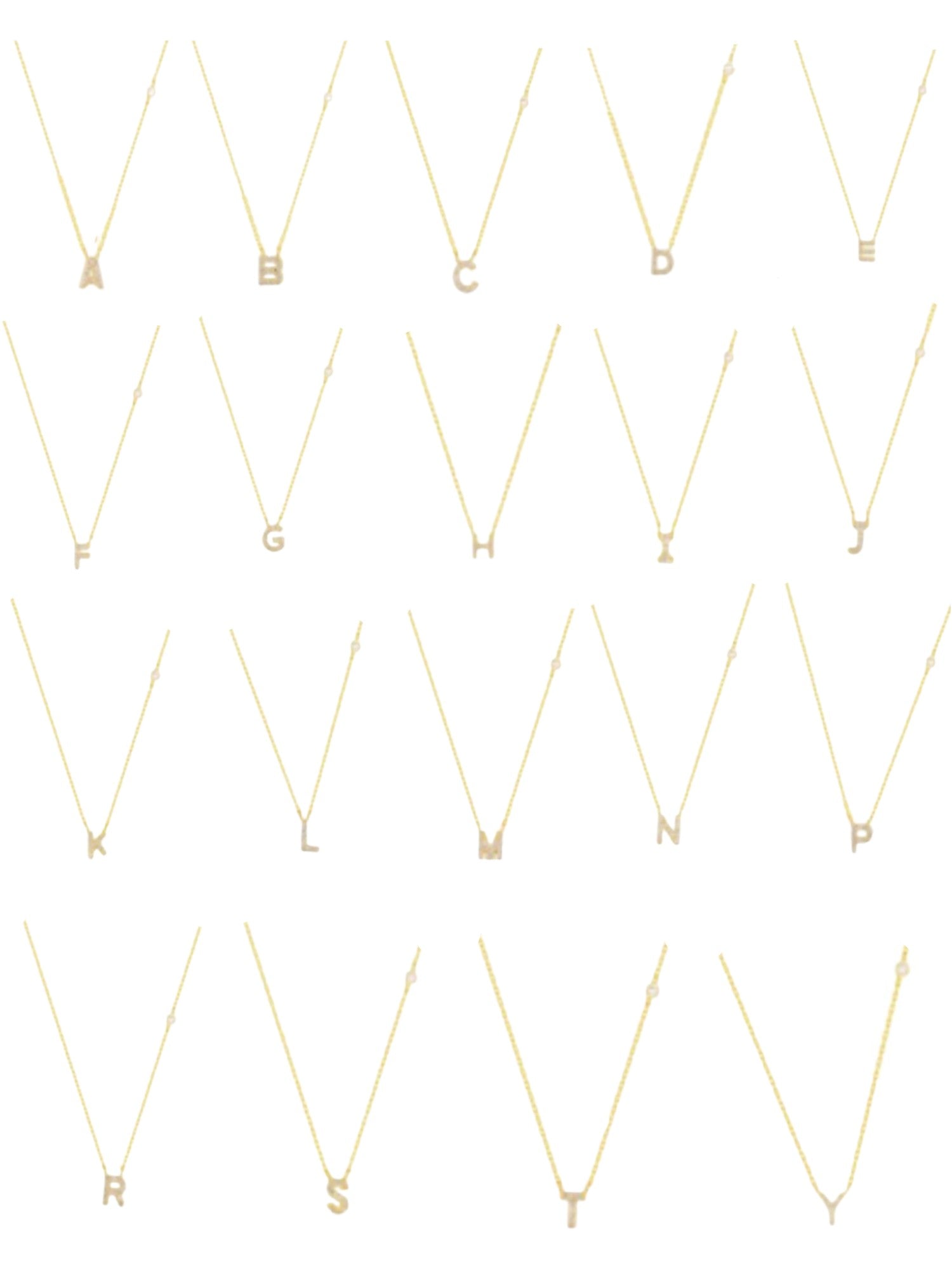 Eva Mini Initial Necklace - Gold Vermeil